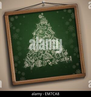 Handgezeichnete Weihnachten setzen. Stock Vektor