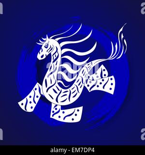 Chinesisches Sternzeichen New Year of the Horse Stock Vektor