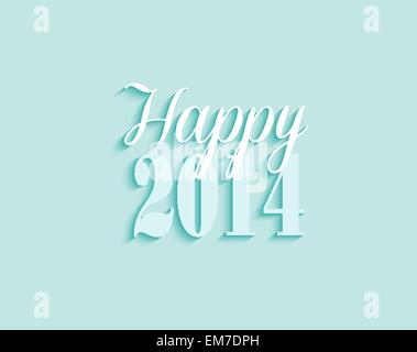 2014-Happy New Year-Grußkarte Vektor-Hintergrund Stock Vektor