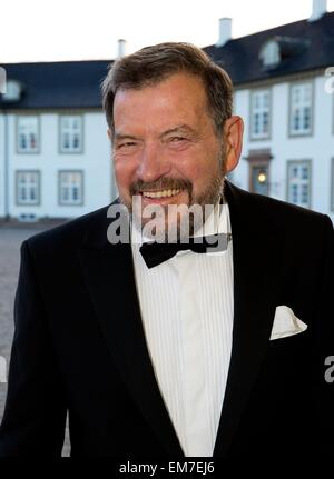 Fredensborg, Dänemark. 16. April 2015. John Dalgleish Donaldson während der Feierlichkeiten der HM Königin Margrethe 75. Geburtstag Abendessen im Fredensborg Palast Credit: Dpa picture-Alliance/Alamy Live News Stockfoto