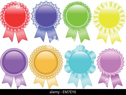 Reihe von Medaillen Stock Vektor