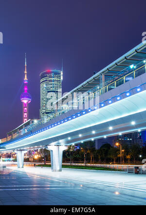 die Szene der Jahrhundert-Allee in shanghai, China Stockfoto