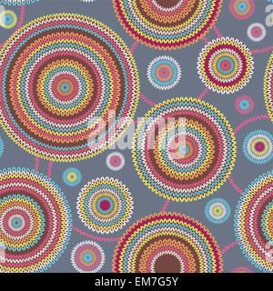 Abstrakte nahtlose süße Stil Lichtkreis einfache Farbe Vektor N Stock Vektor