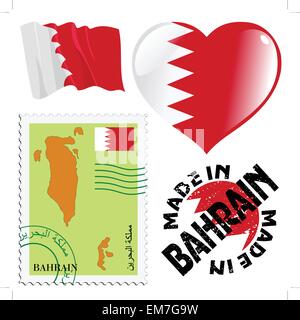 Landesfarben von Bahrain Stock Vektor