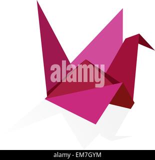 Lebendigen Farben Origami Schwan Stock Vektor