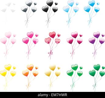 Herzballon Stock Vektor