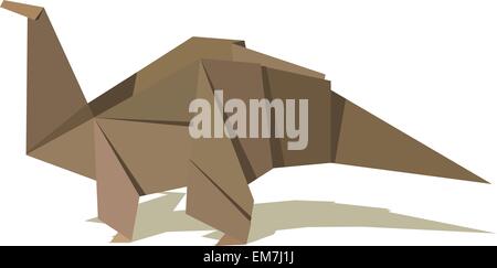 Origami Dinosaurier Stock Vektor