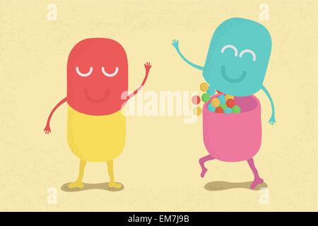 Pille-Cartoon, eps10 Vektor-format Stock Vektor