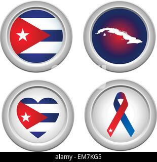 Kuba-Tasten Stock Vektor