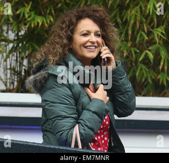 Nadia Sawalha außerhalb der ITV Studios Featuring: Nadia Sawalha wo: London, Vereinigtes Königreich bei: 13. Oktober 2014 Stockfoto