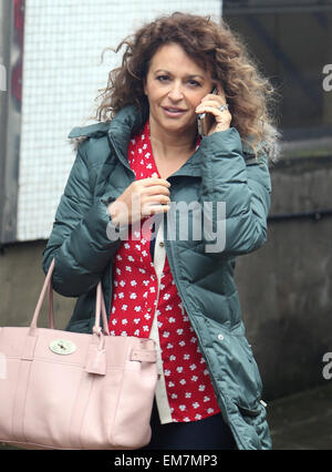 Nadia Sawalha außerhalb der ITV Studios Featuring: Nadia Sawalha wo: London, Vereinigtes Königreich bei: 13. Oktober 2014 Stockfoto