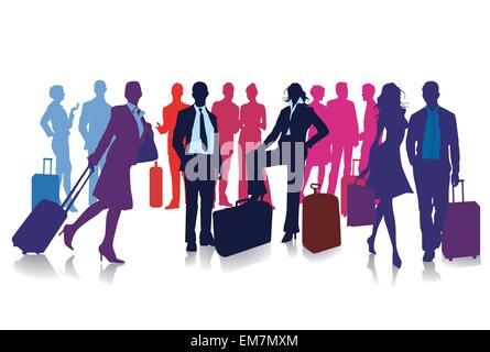 Reisenden und Reisen Stock Vektor