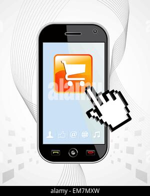 Smartphone kaufen-Anwendung Stock Vektor