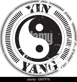 Yin und Yang Stempel Stock Vektor