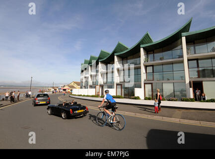 Die Nautilus Apartments, Westward Ho! Nord-Devon, Stockfoto