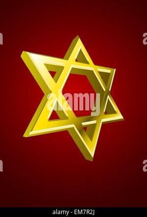 Vektor jüdischen Stern Stock Vektor