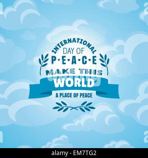 Internationaler Tag des Friedens Stock Vektor