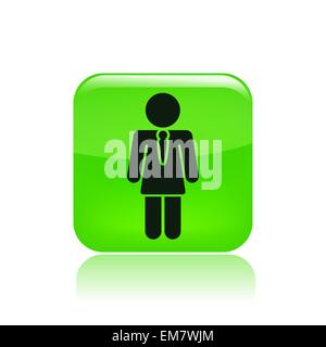 Vektor-Illustration von Mädchen in uniform-Symbol Stock Vektor