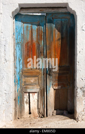 Griechenland, Kykladen, Santorini, Pyrgos, bin Burgberg in der Altstadt Kastelli Stockfoto