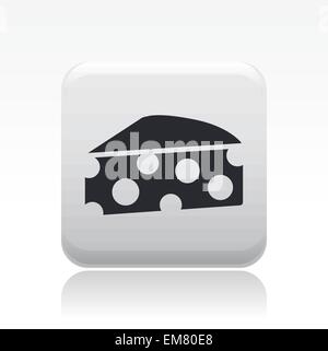 Vektor-Illustration der einzelnen Käse-Symbol Stock Vektor