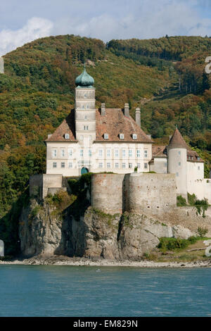 Schoenbuehel Burg, von der Donau in der Wachau, Niederösterreich, Österreich Stockfoto