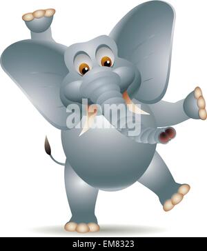 Happy Elephant cartoon Stock Vektor