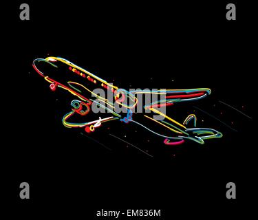 Funky Flugzeug Stock Vektor