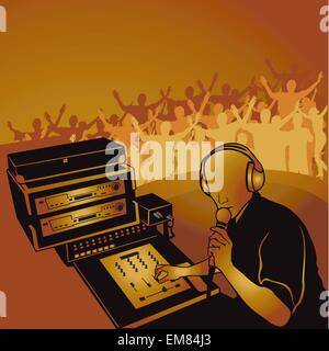 Deejay sprechen Stock Vektor
