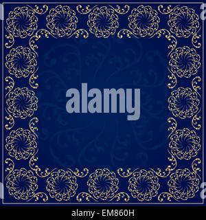 Goldrahmen mit Vintage-florale Elemente Stock Vektor