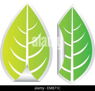Blätter-Aufkleber Stock Vektor