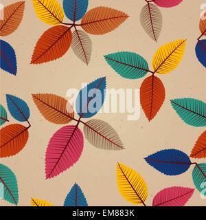Vintage Herbstlaub Musterdesign Hintergrund. EPS10 Datei. Stock Vektor