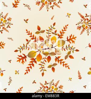 Herbstlaub Musterdesign Hintergrund. EPS10 Datei. Stock Vektor