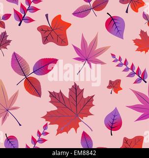 Vintage Herbstlaub Musterdesign Hintergrund. EPS10 Datei. Stock Vektor