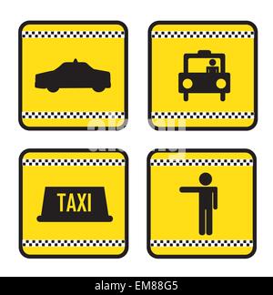 Taxi-Symbole Stock Vektor