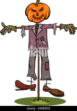 Halloween Vogelscheuche Cartoon illustration Stock Vektor