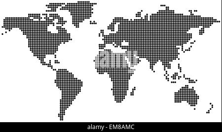 Gepunktete Weltkarte Stock Vektor