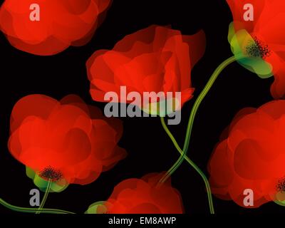 Mohn Hintergrund illustration Stock Vektor