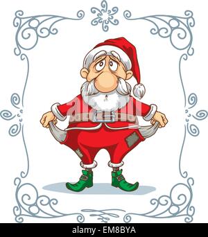 Santa Cartoon brach Stock Vektor