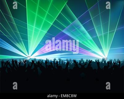 Große Lasershow Stock Vektor