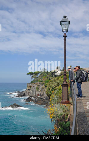 Malerischen Überblick über das Meer von Bogliasco Ligurien Italien Stockfoto