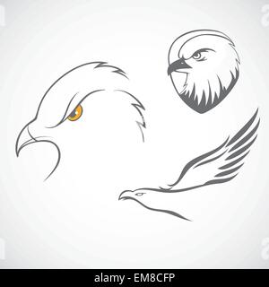 Legen Sie Adler Stock Vektor
