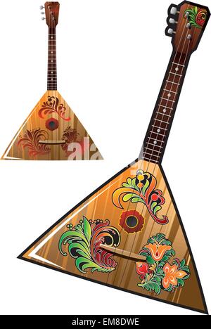 Russische Nationalmusik Instrument - Balalaika Stock Vektor