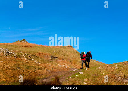 Wanderer in der Nähe von Maghera, Ardara, County Donegal, Irland Stockfoto