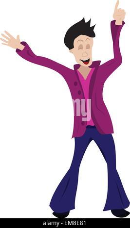Mann tanzen Stock Vektor