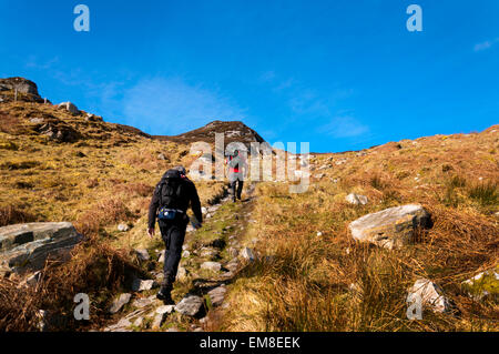 Wanderer in der Nähe von Maghera, Ardara, County Donegal, Irland Stockfoto