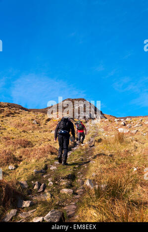 Wanderer in der Nähe von Maghera, Ardara, County Donegal, Irland Stockfoto