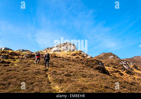 Wanderer in der Nähe von Maghera, Ardara, County Donegal, Irland Stockfoto