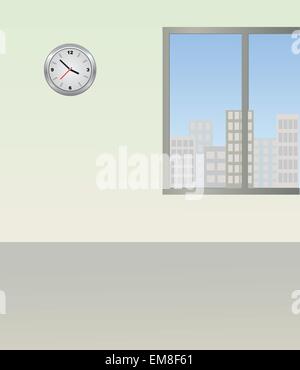 Schönes Wohnzimmer mit Blick in Luxus-Haus Stock Vektor