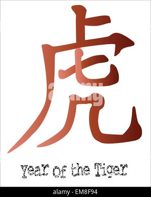 Jahr des Tigers Stock Vektor