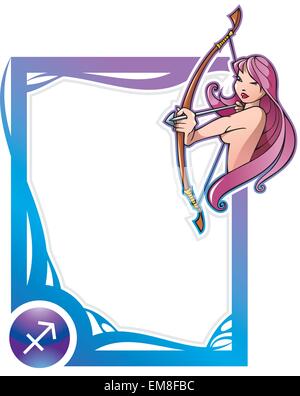 Tierkreis-Frame-Serie: Schütze Stock Vektor